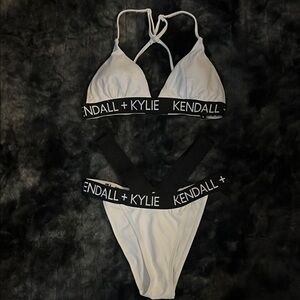 Kendall + Kylie White Bikini Set
